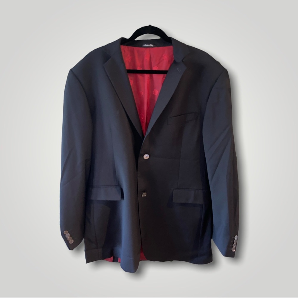 Zanetti Solid Black Two-Button Suit - image 1